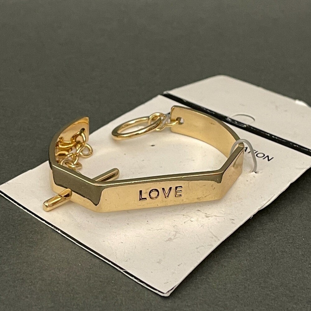 BCBGeneration Love‎ Gold-tone Women's Fashion Cuff Bracelet NWT